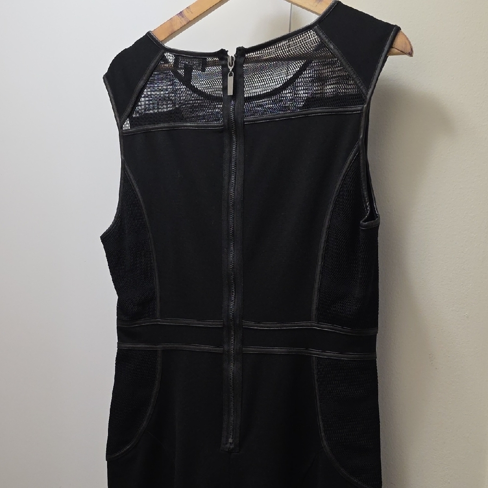 bebe Black Mesh Panel Mini Dress - Picture 3 of 7